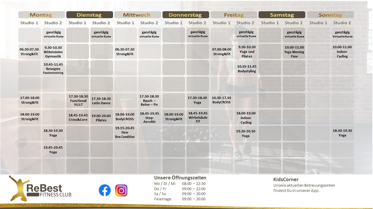 Rezensionen Für Rebest Fitness Club Regensburg Unser Kursplan - Aktuelles ReBest Fitness Club