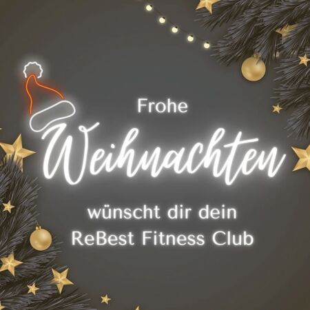 Das Bild zeigt ein Weihnachtsgru&szlig; in Neon-Optik, zudem sind die Ecken weihnachtlich "geschm&uuml;ckt".